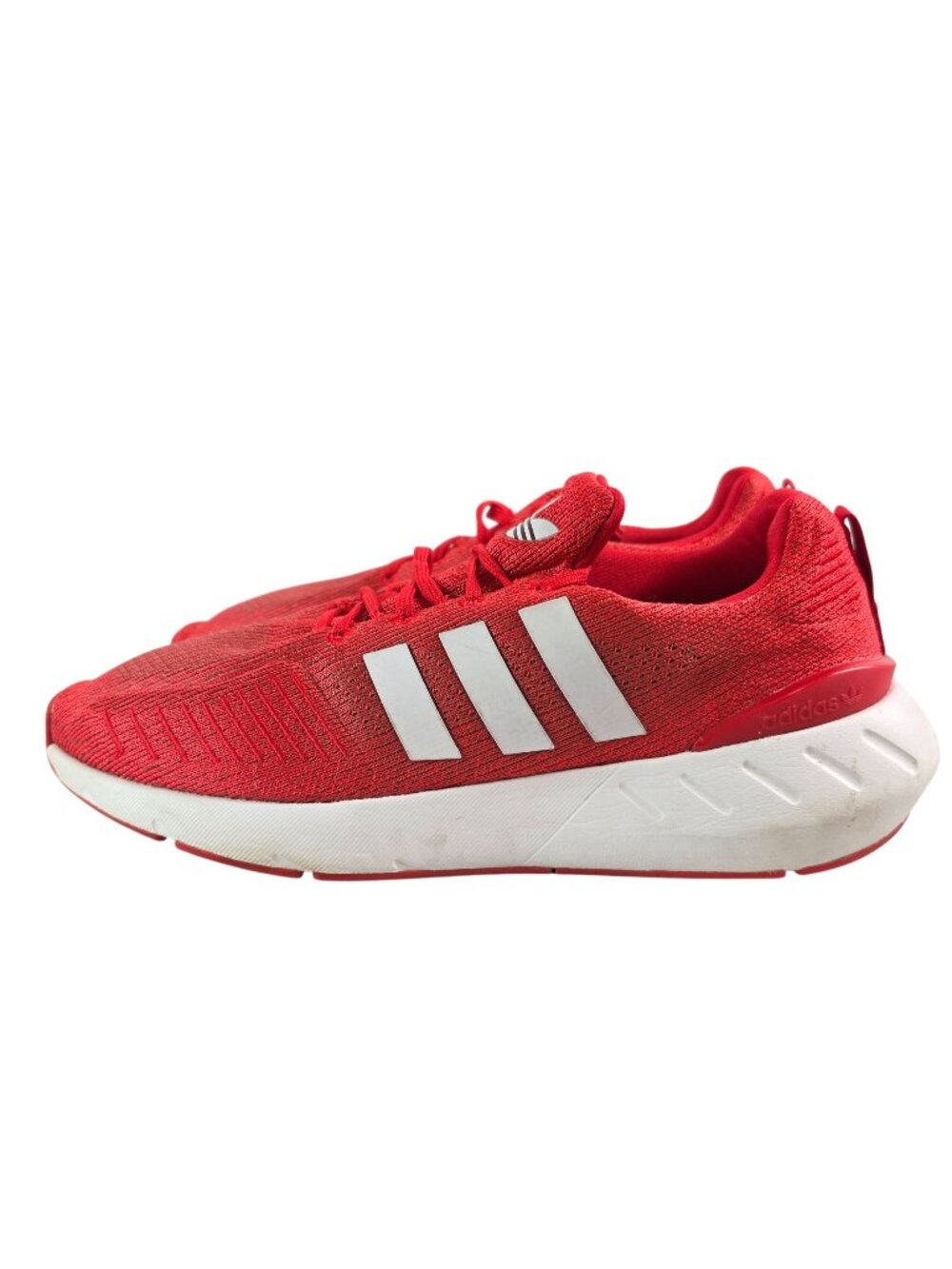 Adidas Swift Run 22 Sneakers Mens 10 Vivid Red White Mesh Lace Up Comfort Shoes